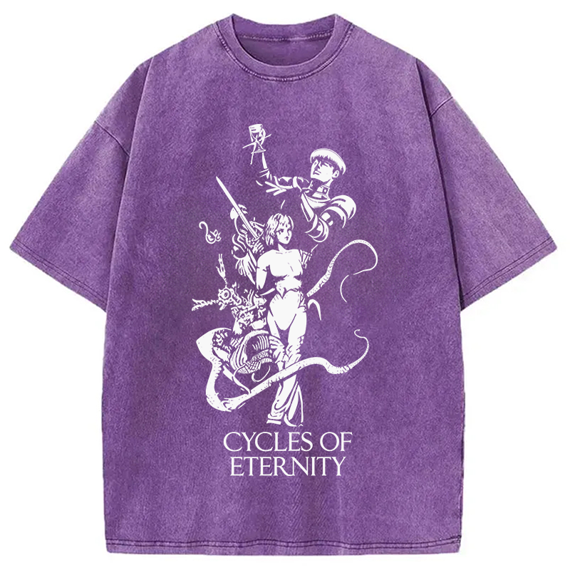 Modecanvas Cycles of Eternity DTG Printing Washed T-Shirt