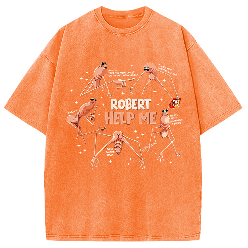 Modecanvas Robert Help Me DTG Printing Washed T-Shirt