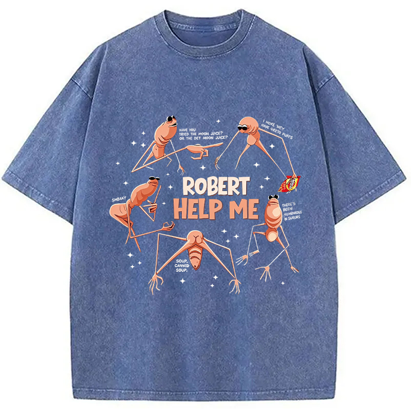 Modecanvas Robert Help Me DTG Printing Washed T-Shirt