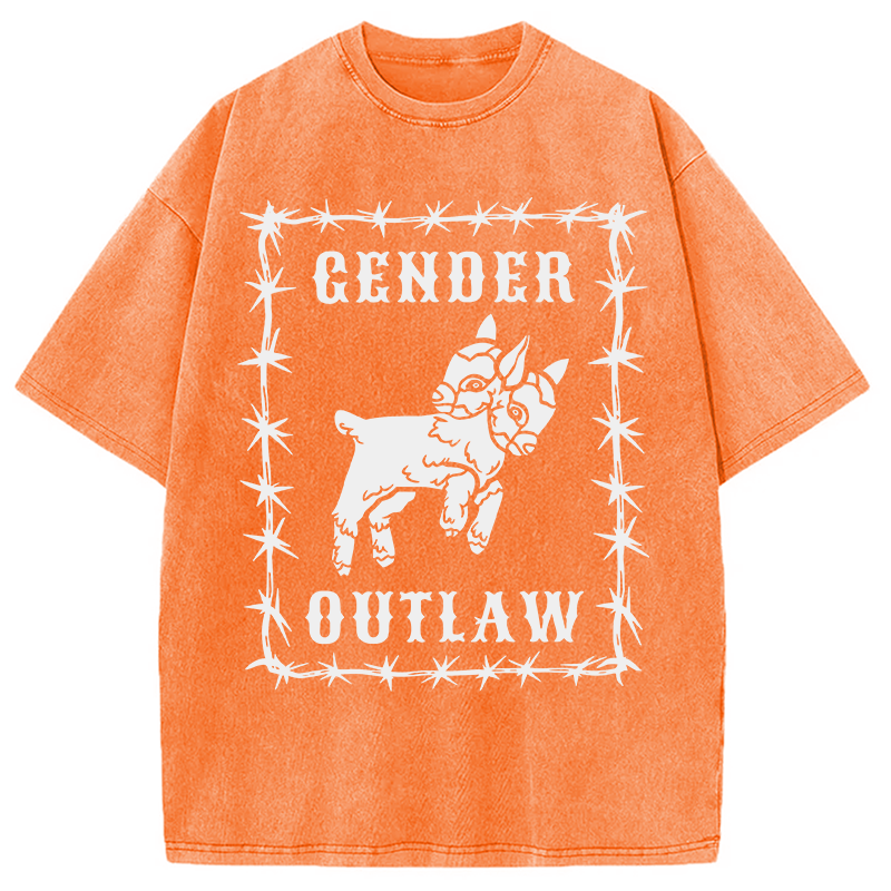 Modecanvas Gender Outlaw DTG Printing Washed T-Shirt