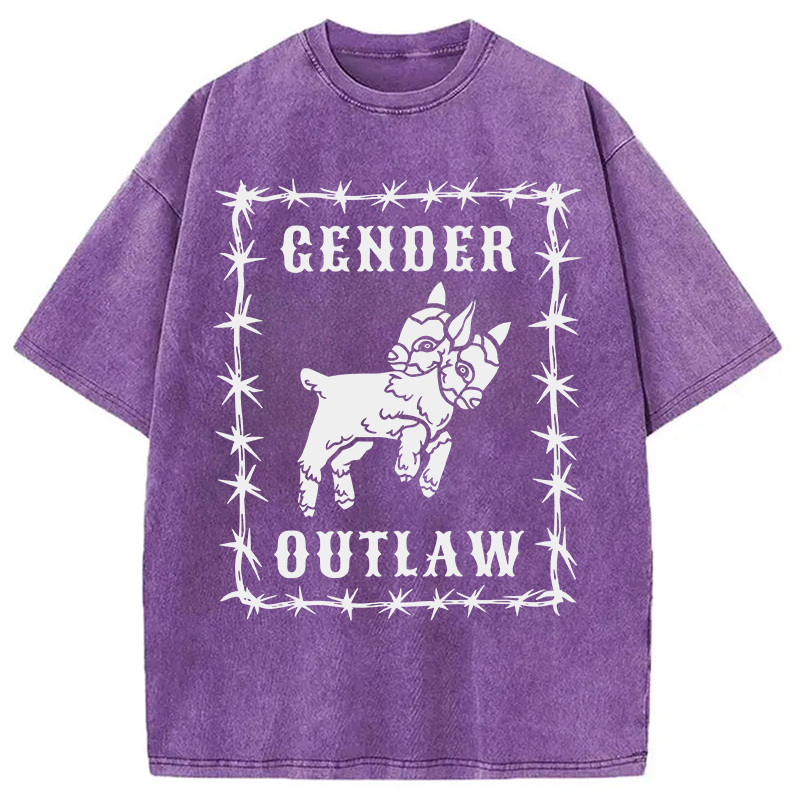 Modecanvas Gender Outlaw DTG Printing Washed T-Shirt