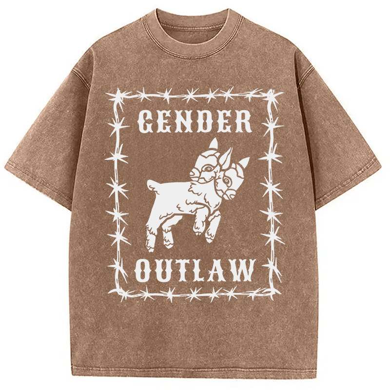 Modecanvas Gender Outlaw DTG Printing Washed T-Shirt