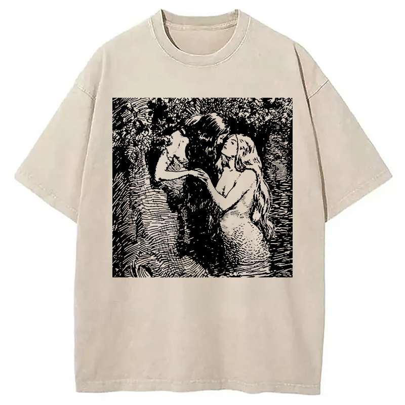 Modecanvas The Nymph and the Dryad DTG Printing Washed T-Shirt