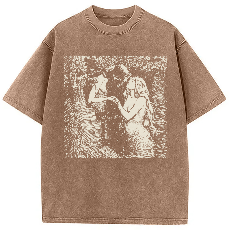 Modecanvas The Nymph and the Dryad DTG Printing Washed T-Shirt