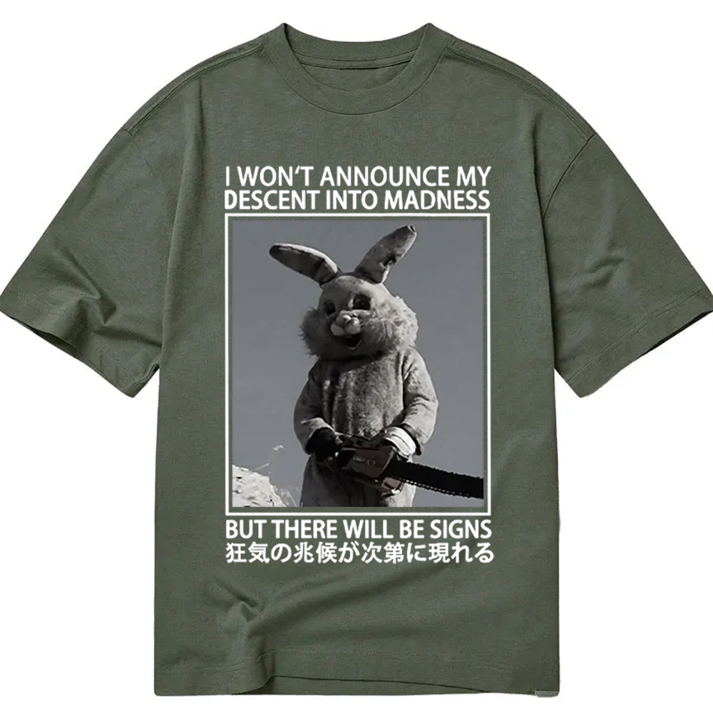 Modecanvas Rabbit Goes Into Madness DTG Printing Classic T-Shirt-modecanvas