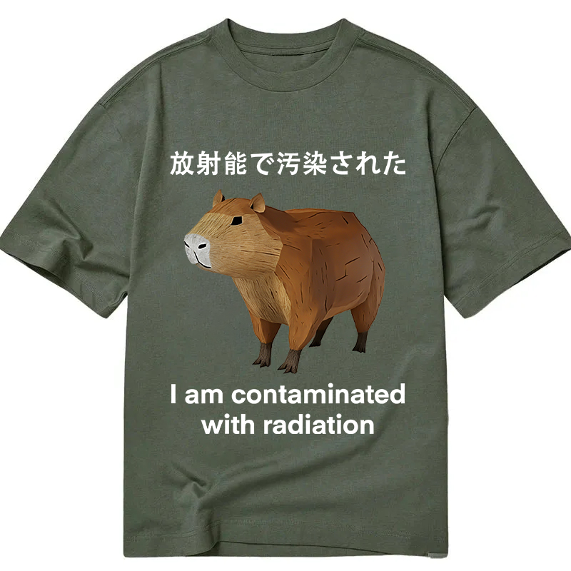 Modecanvas Capybara Contaminated By Radiation DTG Printing Classic T-Shirt-modecanvas
