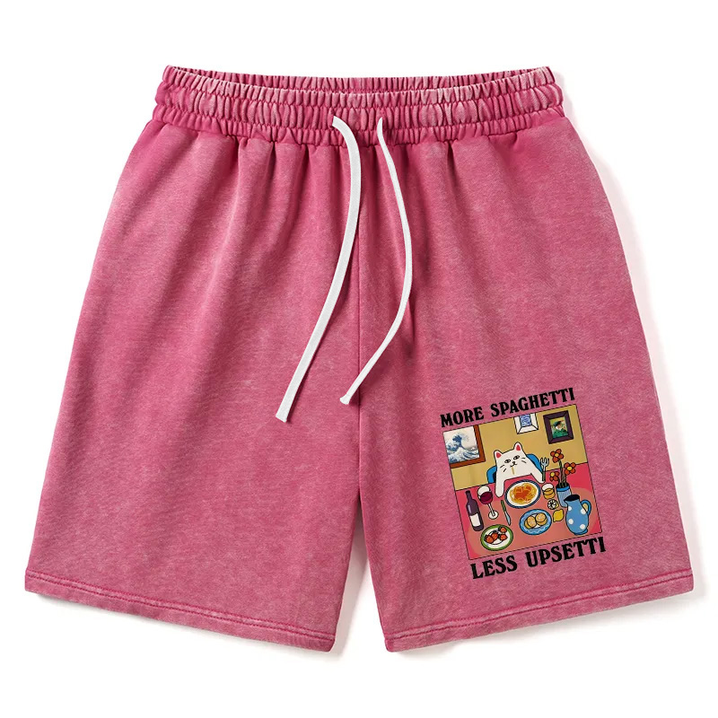 Modecanvas More Spaghetti Less Upsetti Washed Shorts