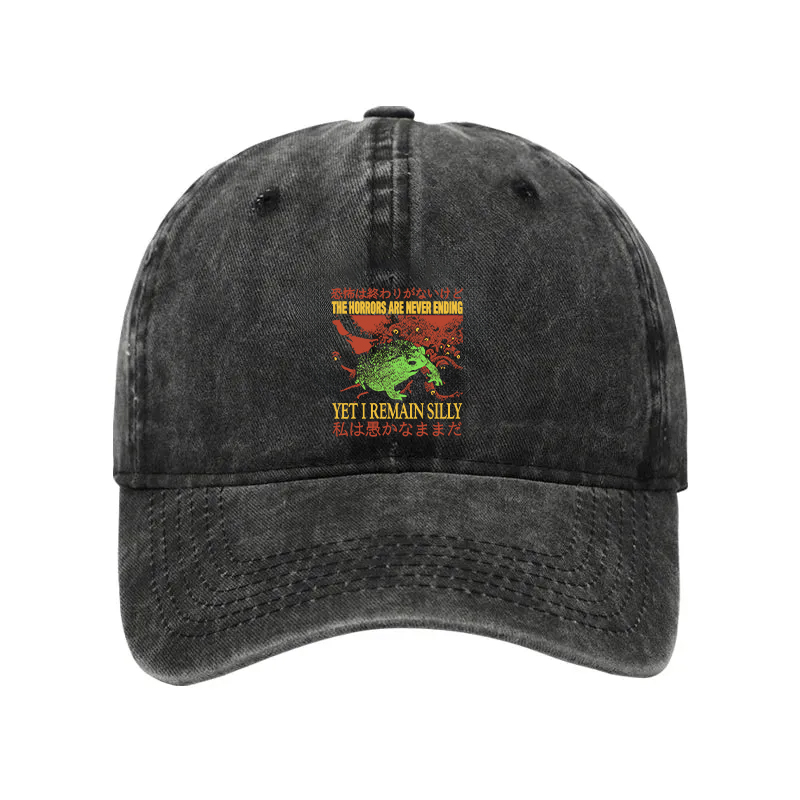 Modecanvas The Horrors are Never Ending Washed Cap-modecanvas