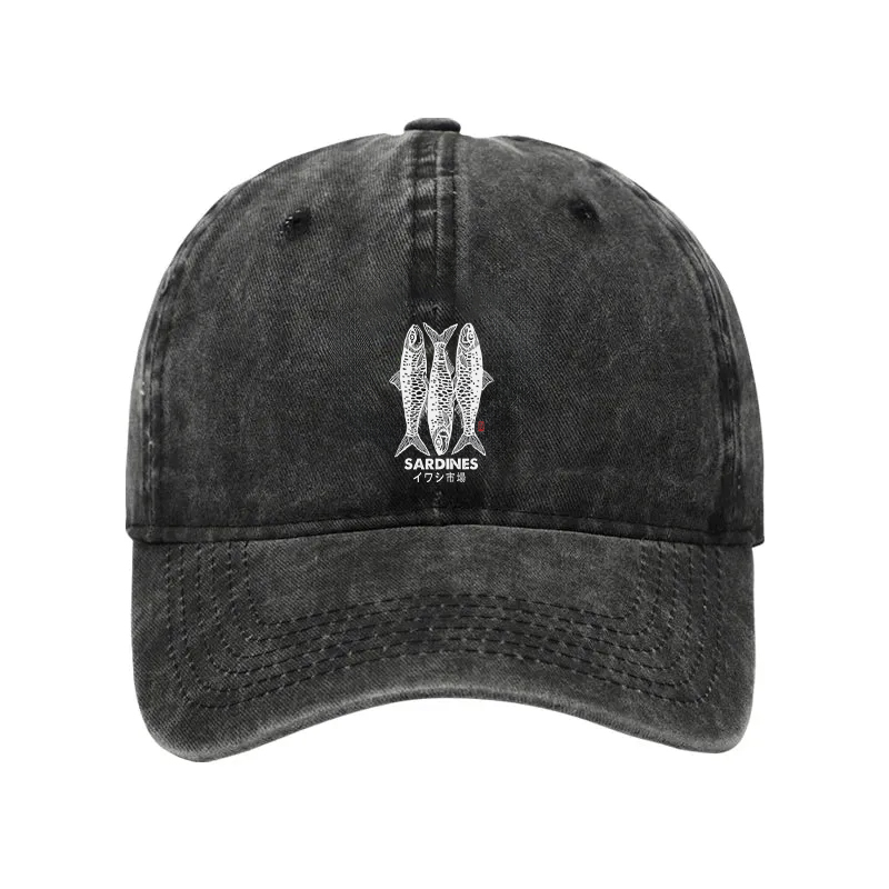 Modecanvas Sardines Market Washed Cap-modecanvas