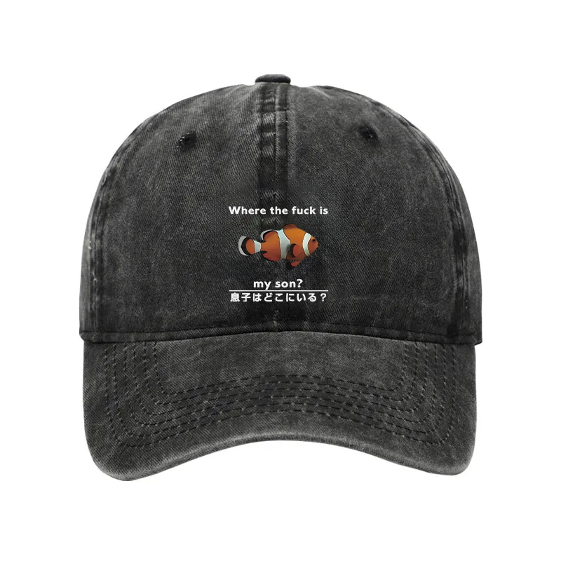 Modecanvas Fish Looking For Son Washed Cap-modecanvas