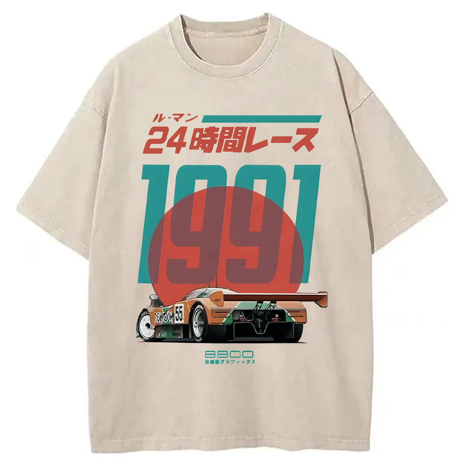 Modecanvas 24-hour Racing Japanese Washed T-Shirt