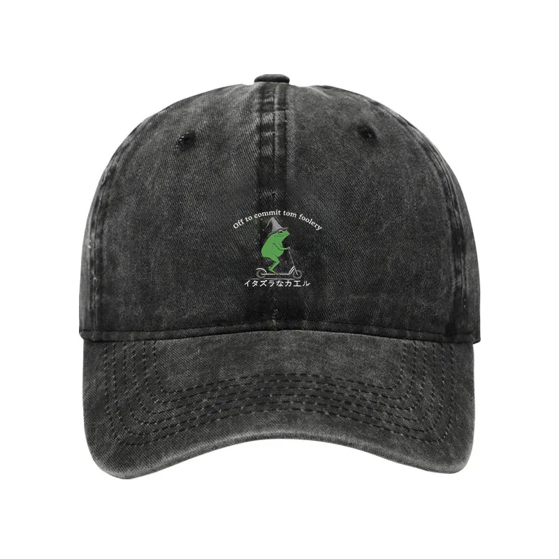 Modecanvas Stupid Frog Washed Cap-modecanvas