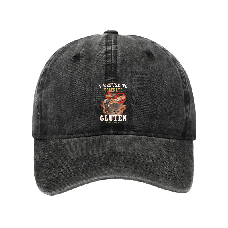 Modecanvas I Refuse to Tolerate Gluten Washed Cap-modecanvas