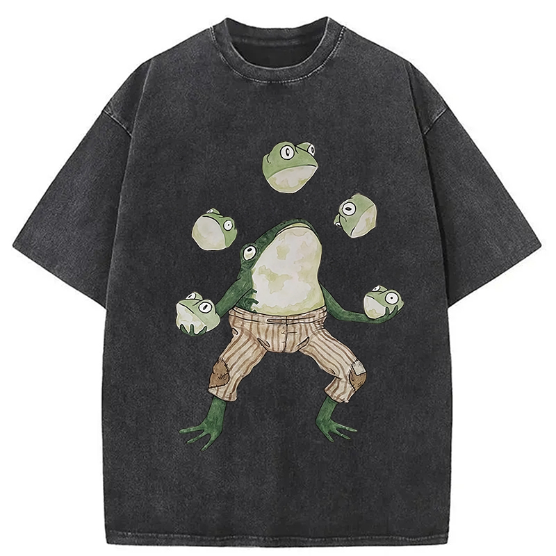 Modecanvas Frog Acrobatic Master Washed T-Shirt