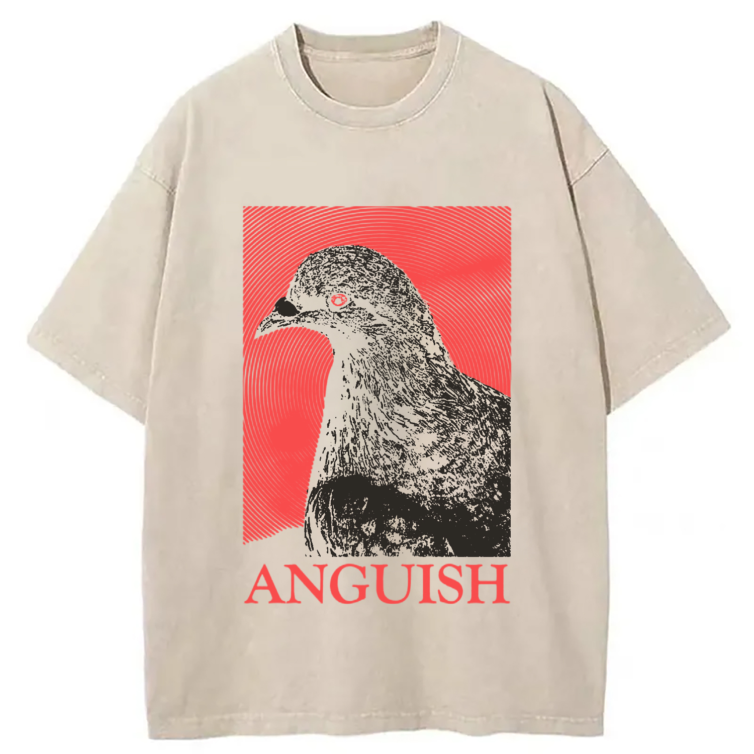 Modecanvas The Weight of Urban Anguish Washed T-Shirt-modecanvas
