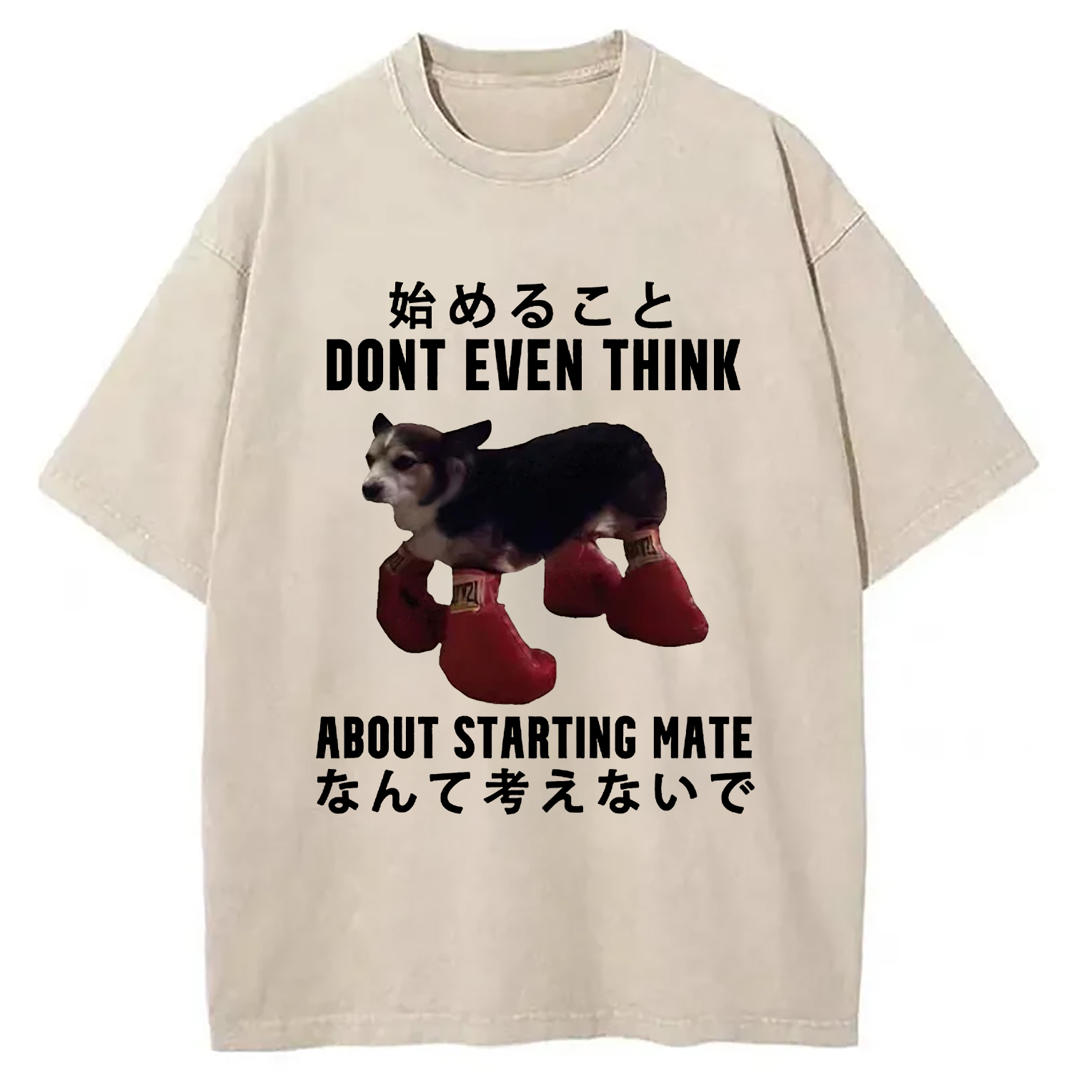 Modecanvas Funny Violent Boxer Washed T-Shirt