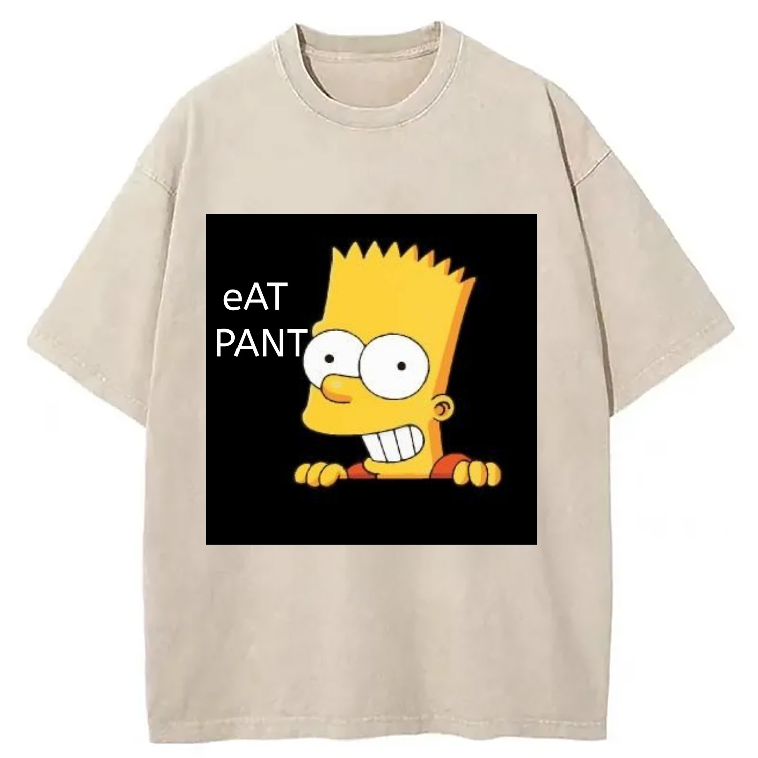 Modecanvas Eat Pant Funny Washed T-Shirt