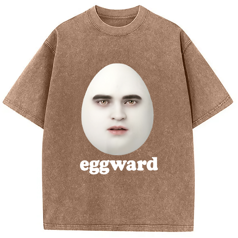 Modecanvas Eggward Funny Meme Washed T-Shirt
