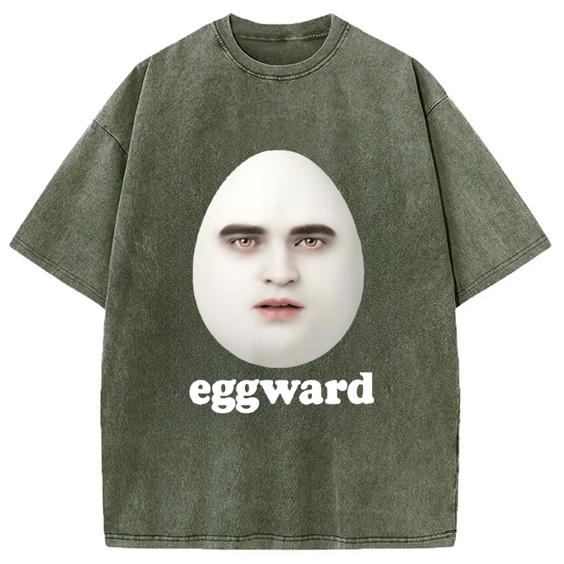 Modecanvas Eggward Funny Meme Washed T-Shirt