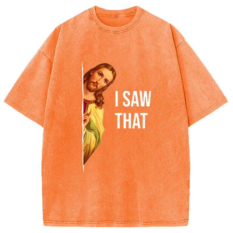 Modecanvas Funny Jesus Meme Washed T-Shirt