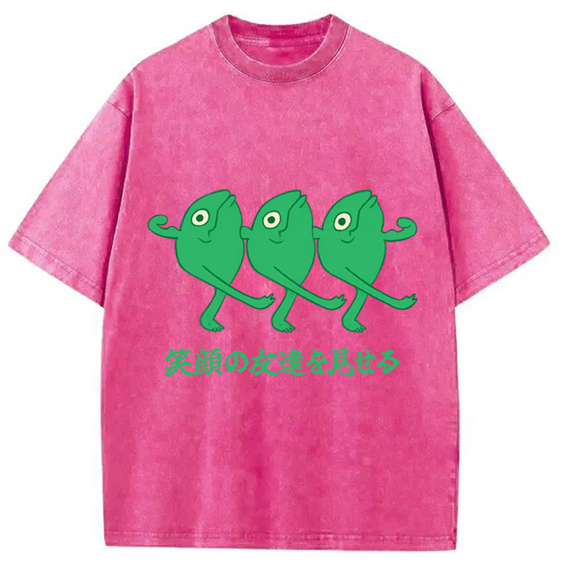 Modecanvas Show Your Smiling Washed T-Shirt