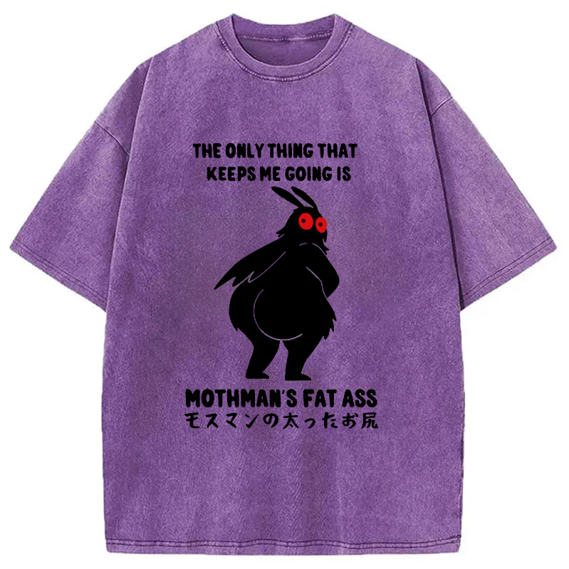 Modecanvas Funny Mothman Japan Washed T-Shirt