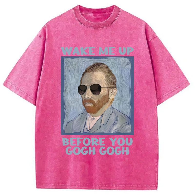 Modecanvas Artsy Van Gogh Meme Washed T-Shirt