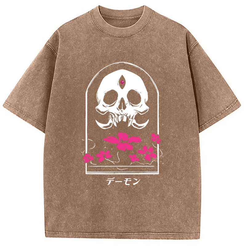Modecanvas Japanese Demon Washed T-Shirt