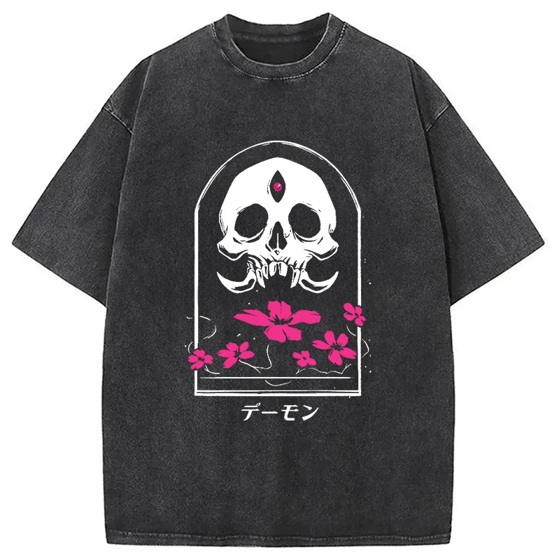 Modecanvas Japanese Demon Washed T-Shirt