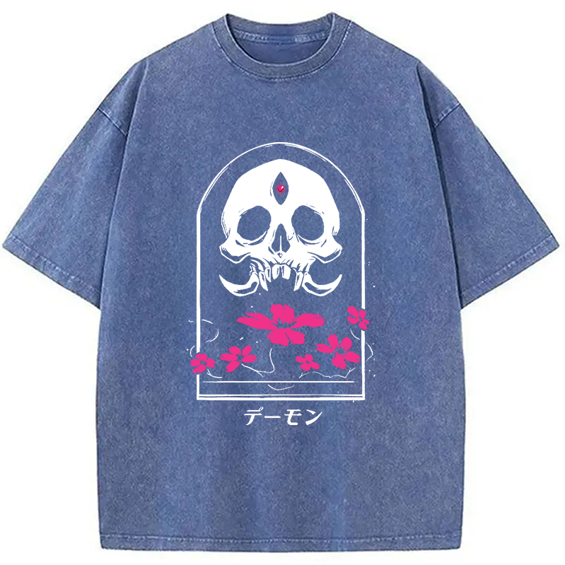 Modecanvas Japanese Demon Washed T-Shirt