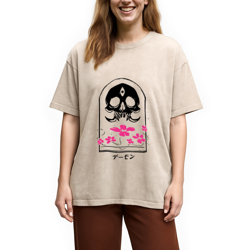 Modecanvas Japanese Demon Washed T-Shirt