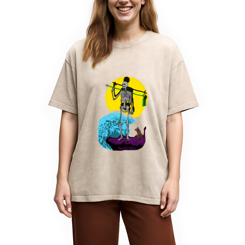 Modecanvas The Fool Tarot Washed T-Shirt