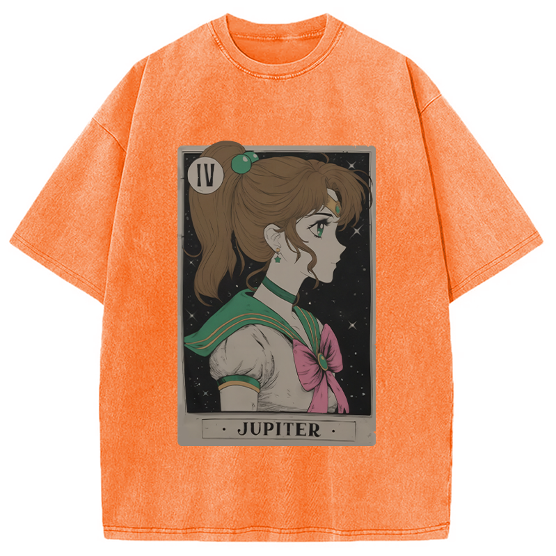 Modecanvas Jupiter Tarot Card Washed T-Shirt