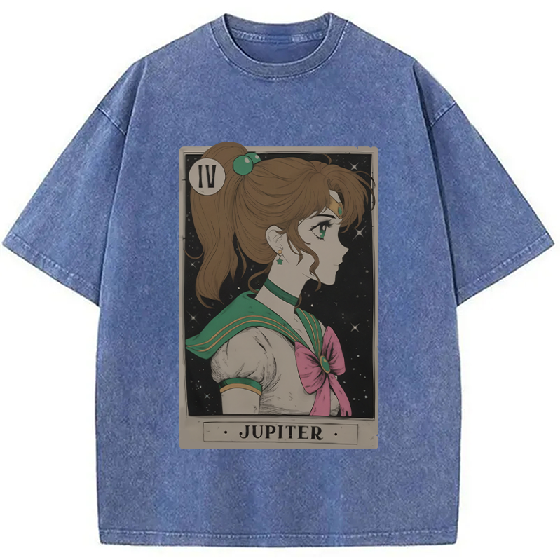 Modecanvas Jupiter Tarot Card Washed T-Shirt