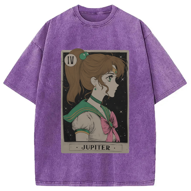 Modecanvas Jupiter Tarot Card Washed T-Shirt