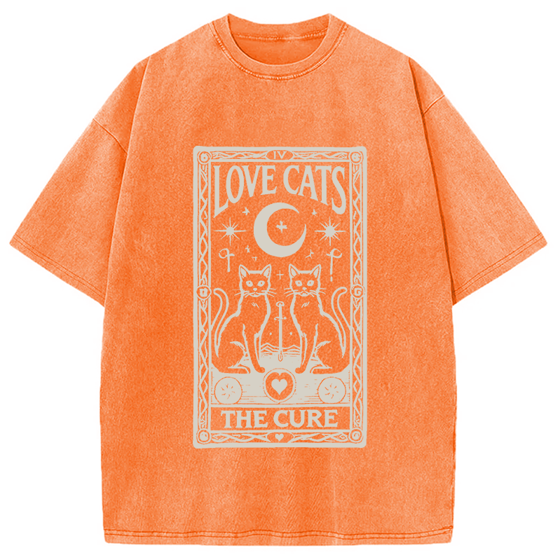 Modecanvas The Cure - Love Cats Washed T-Shirt