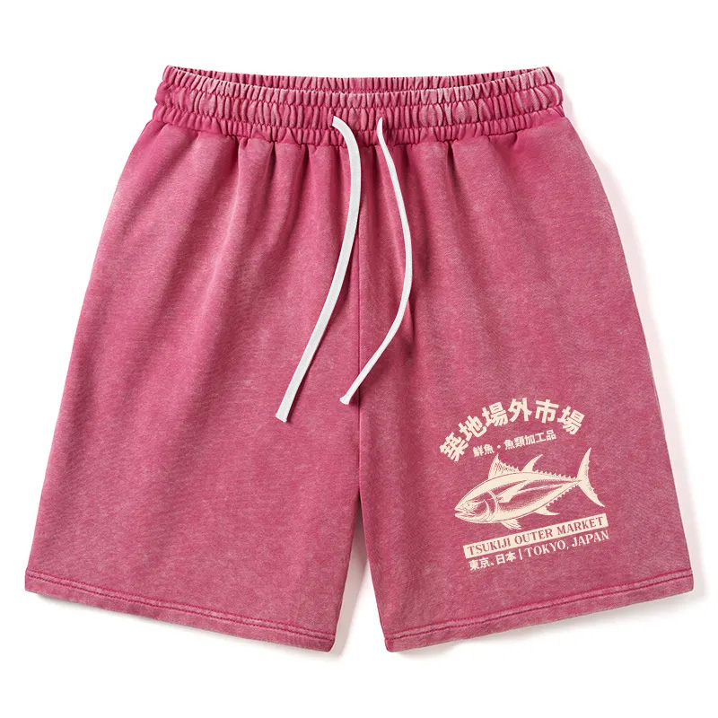 Modecanvas Japan Tsukiji Fish Market Washed Shorts