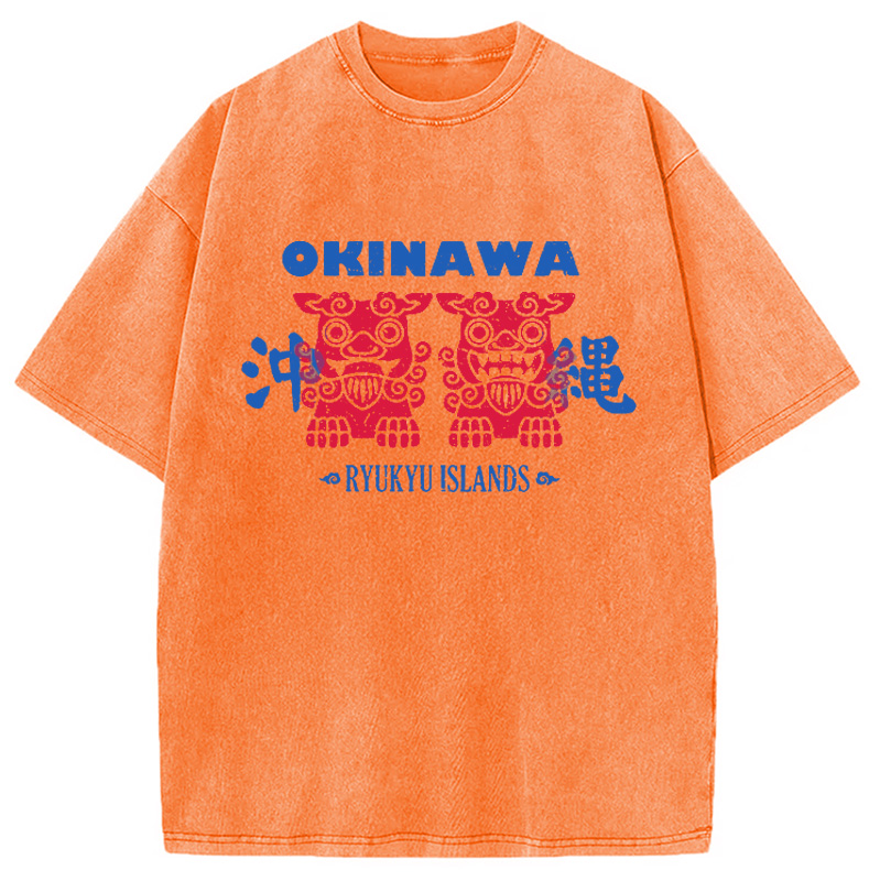 Modecanvas Okinawa Mascot Washed T-Shirt