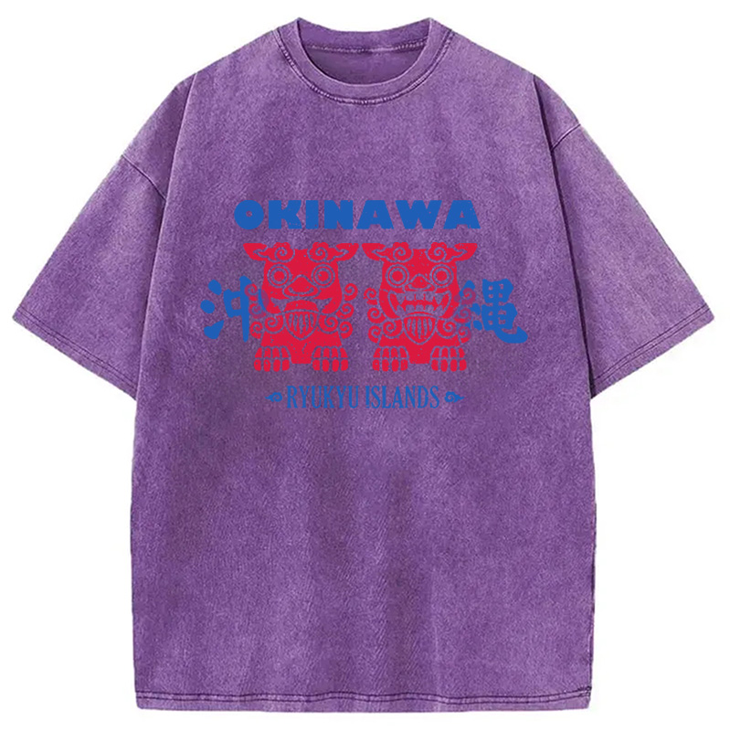 Modecanvas Okinawa Mascot Washed T-Shirt
