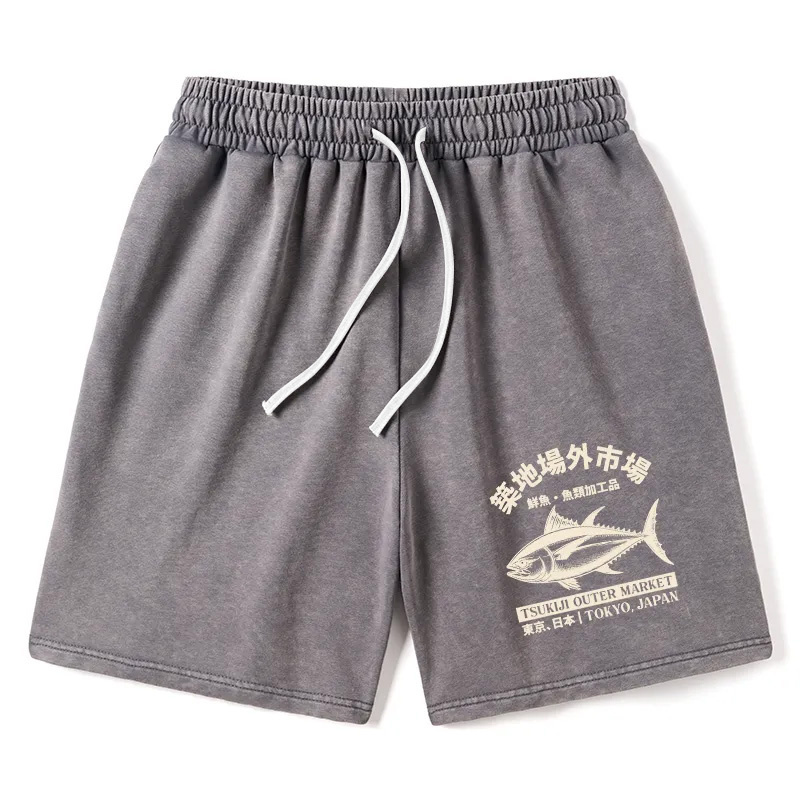 Modecanvas Japan Tsukiji Fish Market Washed Shorts