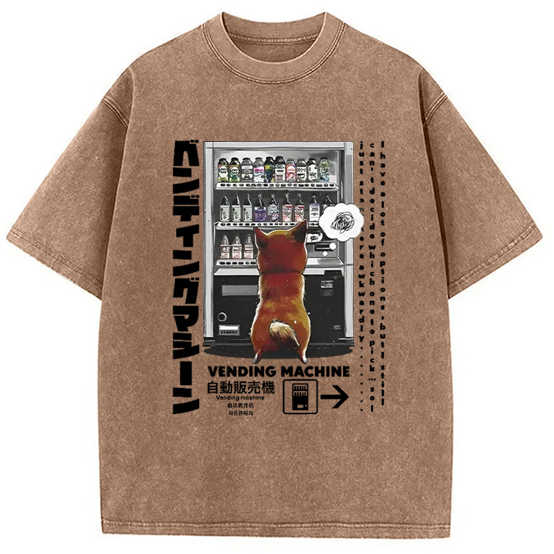 Modecanvas Japanese Vending Machine Washed T-Shirt