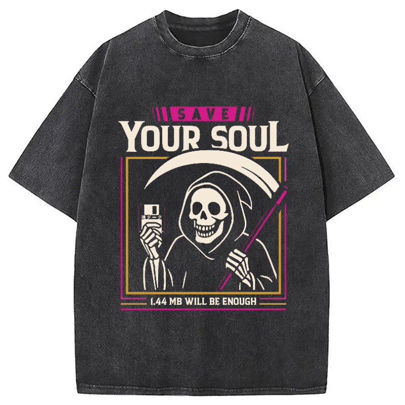 Modecanvas Store Your Soul Washed T-Shirt