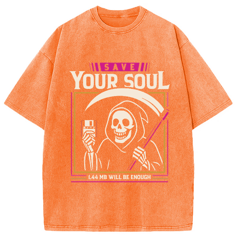 Modecanvas Store Your Soul Washed T-Shirt