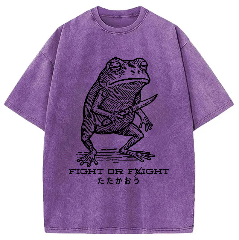 Modecanvas Fighting Frog Washed T-Shirt