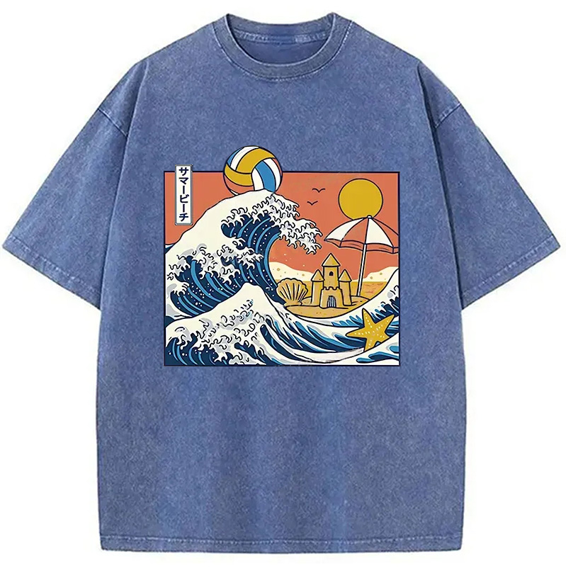 Modecanvas Summer Beach Washed T-Shirt