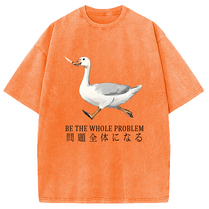 Modecanvas Running Stupid Goose Washed T-Shirt