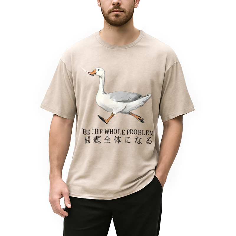 Modecanvas Running Stupid Goose Washed T-Shirt