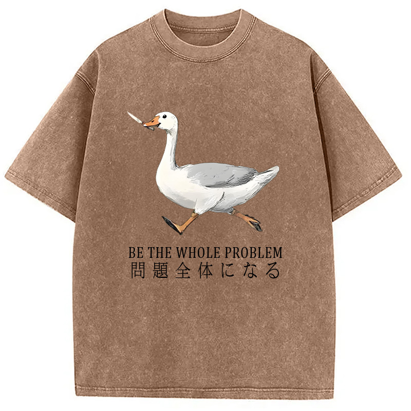 Modecanvas Running Stupid Goose Washed T-Shirt