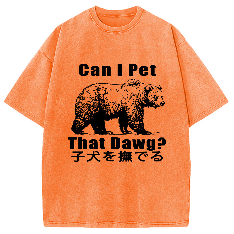 Modecanvas Pet The Bear Washed T-Shirt