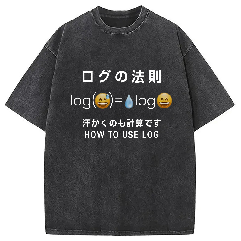 Modecanvas Funny How To Use Log Washed T-Shirt